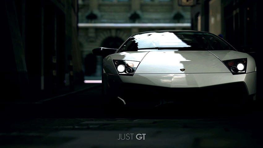 Lamborghini, Head lights, Reflection, Parking lot, White cars HD wallpaper