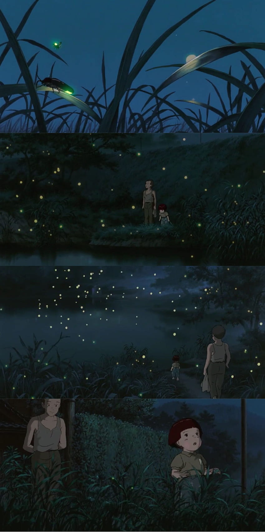 Makam kunang-kunang, Anime Fireflies wallpaper ponsel HD