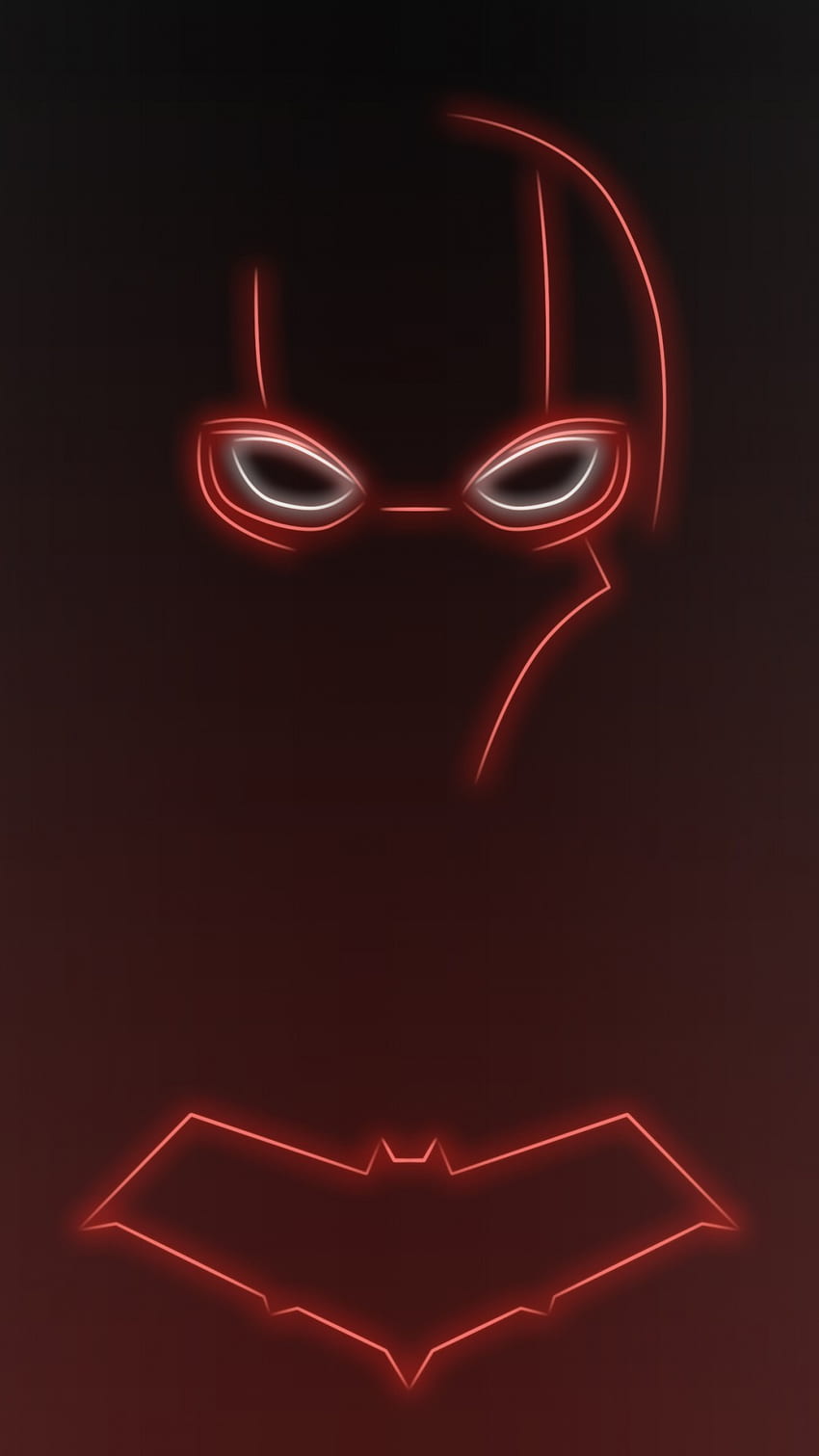 Neon Light Red Hood 1080 x 1920 - 4644320 - cómics de superhéroes con luz de neón fondo de pantalla del teléfono