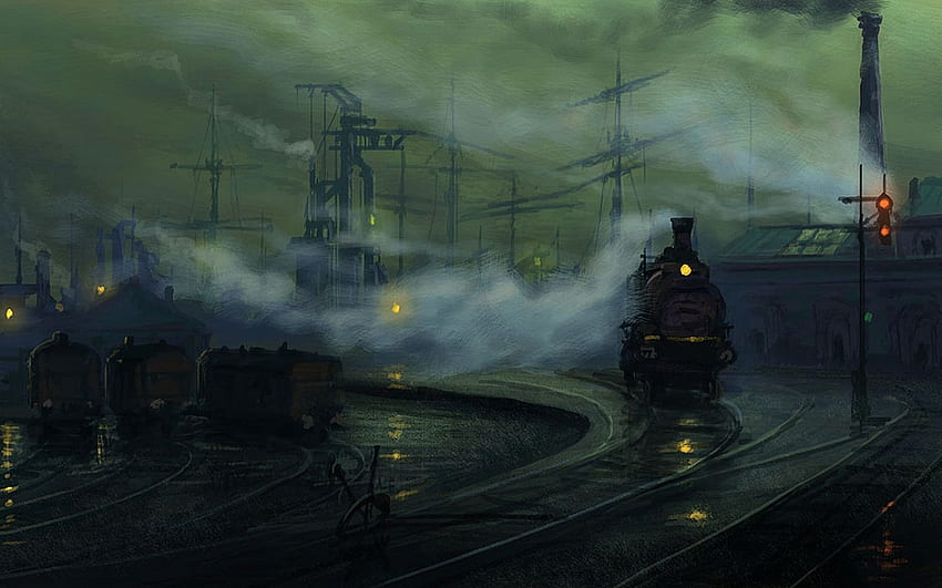 Night Train . Steampunk Train , Dinosaur Train and Train Snow, Dark Train HD wallpaper