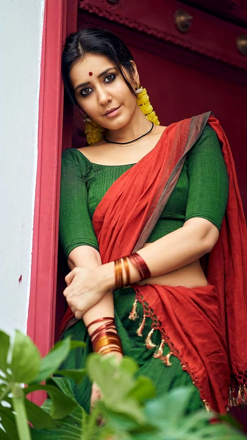 Rashi Khanna In Black Saree HD phone wallpaper | Pxfuel