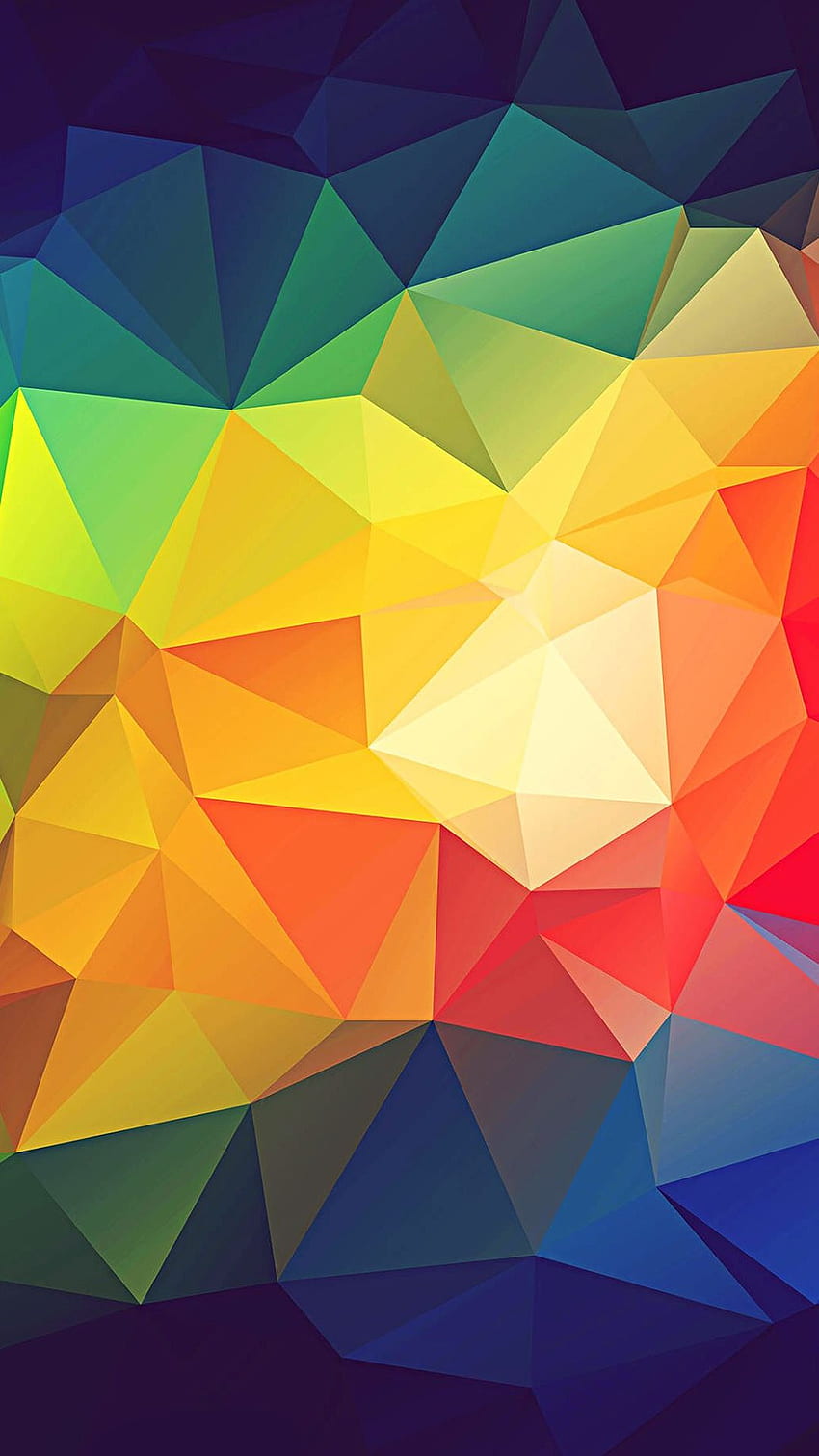 Wiki Formes triangulaires abstraites colorées Rendu iPhone - Low Poly, Triangles Fond d'écran de téléphone HD