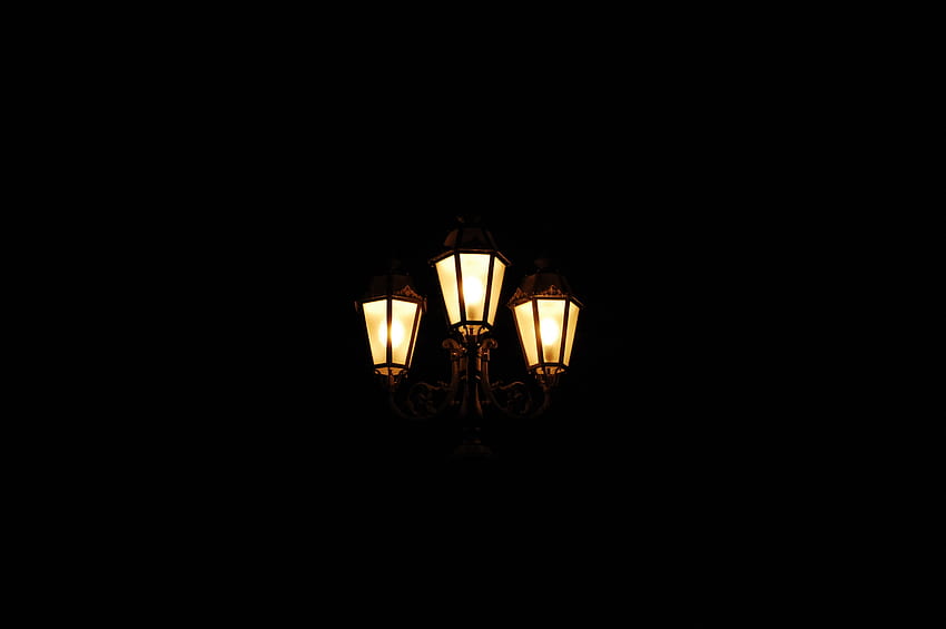 Night, Lights, Shine, Light, Minimalism, Lanterns HD wallpaper