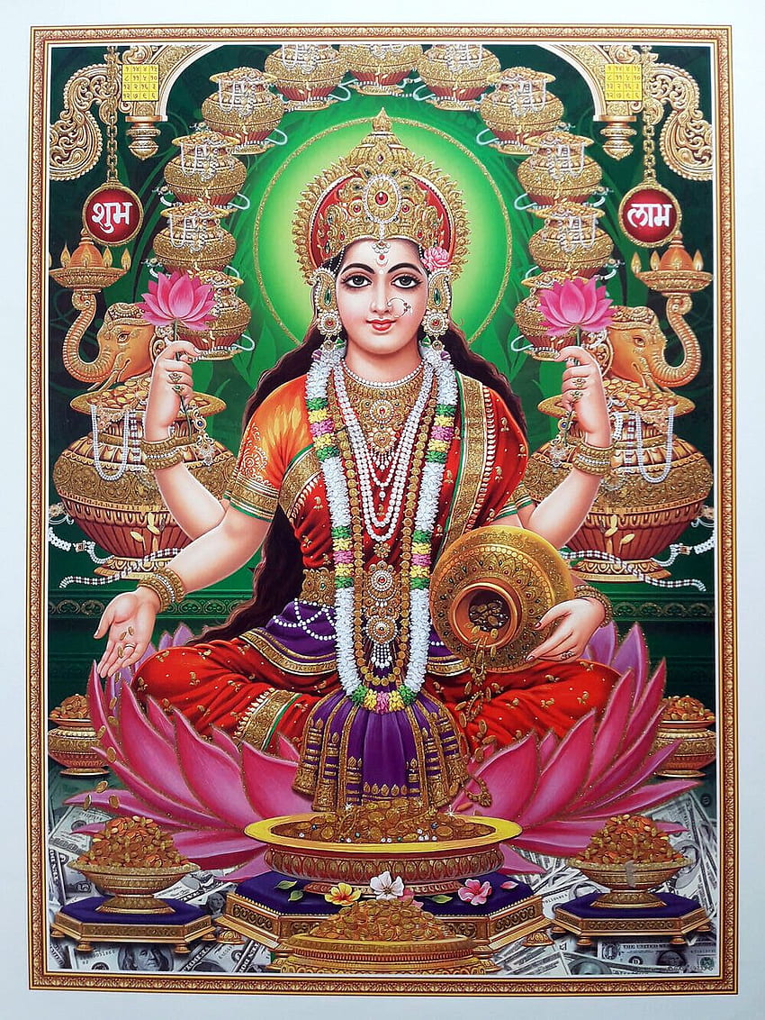 Lakshmi Devi Dengan Gajah, Laxmi Devi wallpaper ponsel HD