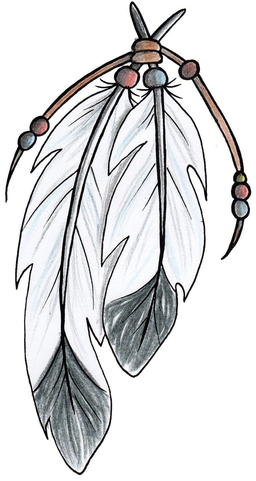 Native American style Feathers Tattoo Design. tattoo ideas HD phone  wallpaper | Pxfuel