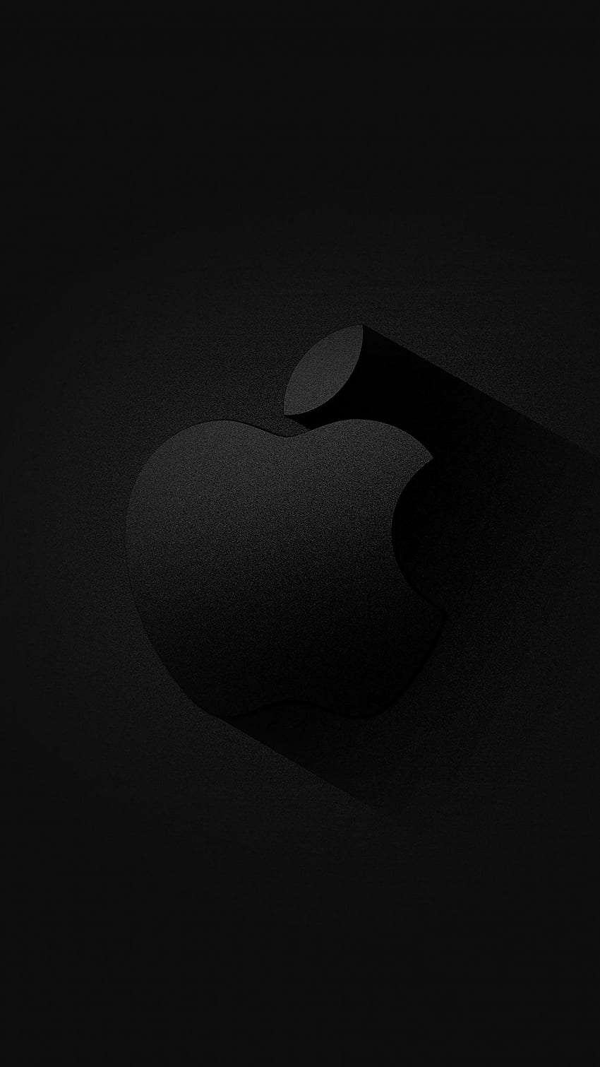 Colore nero, icona Apple, icona iPhone Apple nera Sfondo del telefono HD