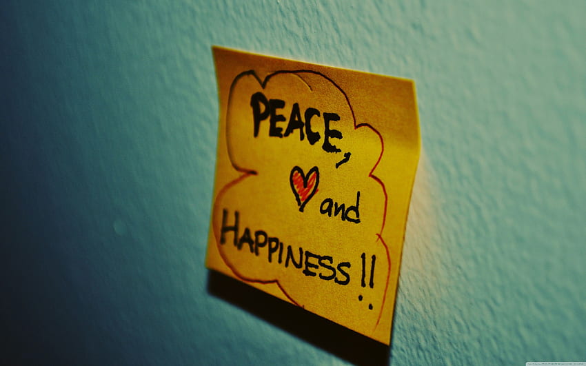 Peace, Love And Happiness ❤ for, Happy HD wallpaper
