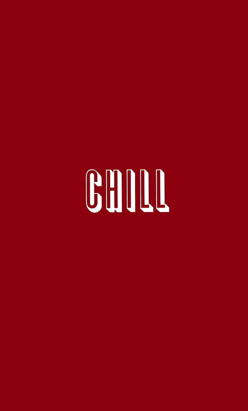 aesthetic red quote background netflix and chill HD phone wallpaper