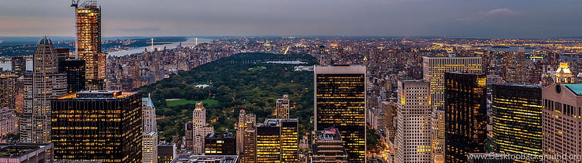 Hintergrund New York City, Doppelmonitor New York HD-Hintergrundbild