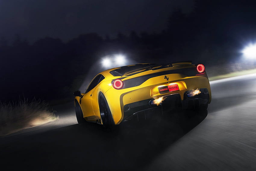 Ferrari, coches, luces, vista trasera, vista trasera, faros, 458 Speciale fondo de pantalla