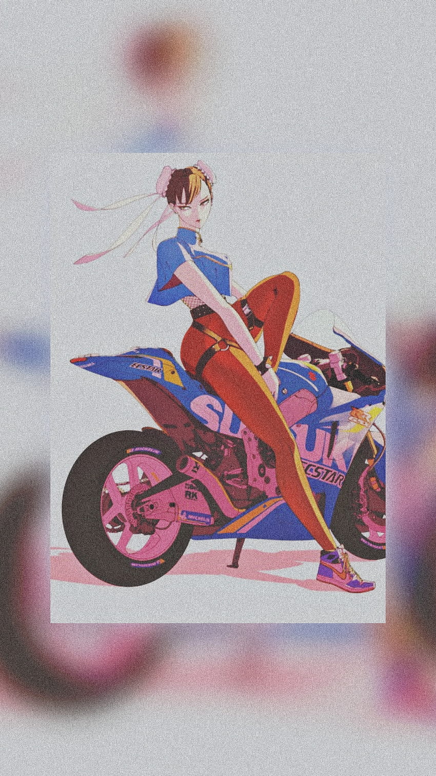 Chun-li, Videospiel, Waifu, Street Fighter, Motorrad HD-Handy-Hintergrundbild