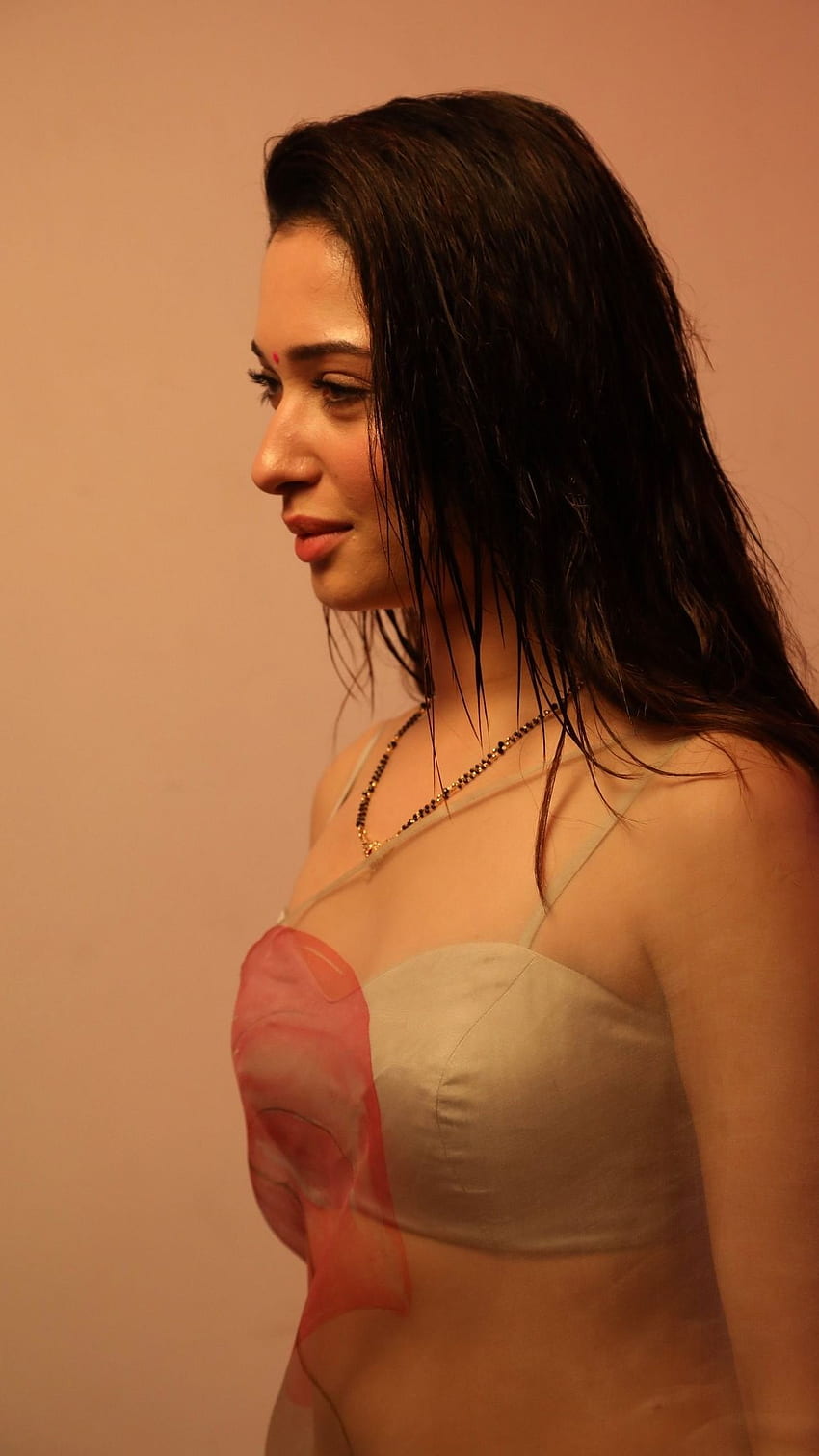 Tamanna Bhatia, Saree-Schönheit, Bollywood-Schauspielerin HD-Handy-Hintergrundbild