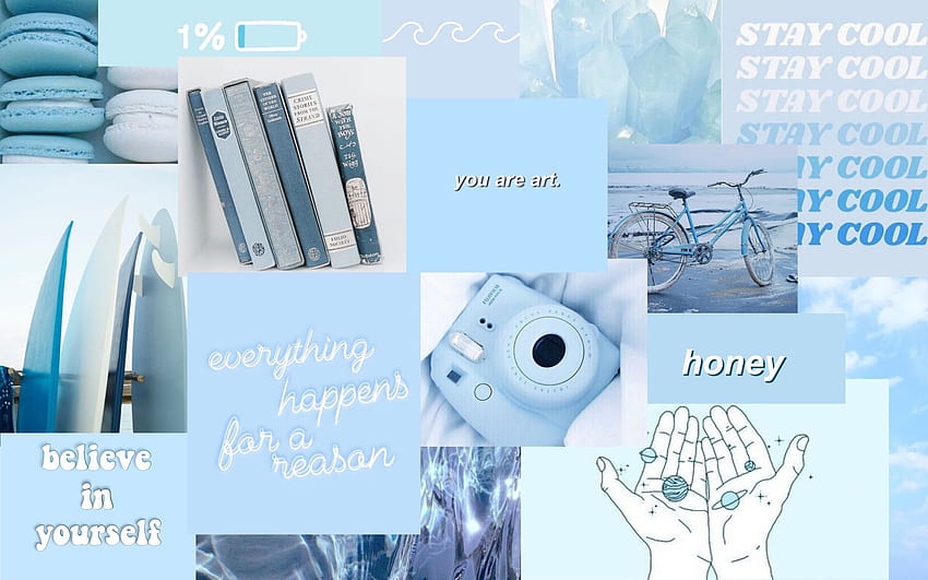 Baby Blue Aesthetic Collage . Baby blue aesthetic, Aesthetic , Aesthetic HD wallpaper