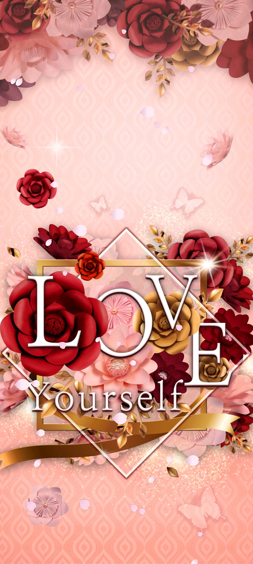 Love yourself Spring, hybrid tea rose, flowers, pink, Beautiful, Rose, Romantic HD phone wallpaper