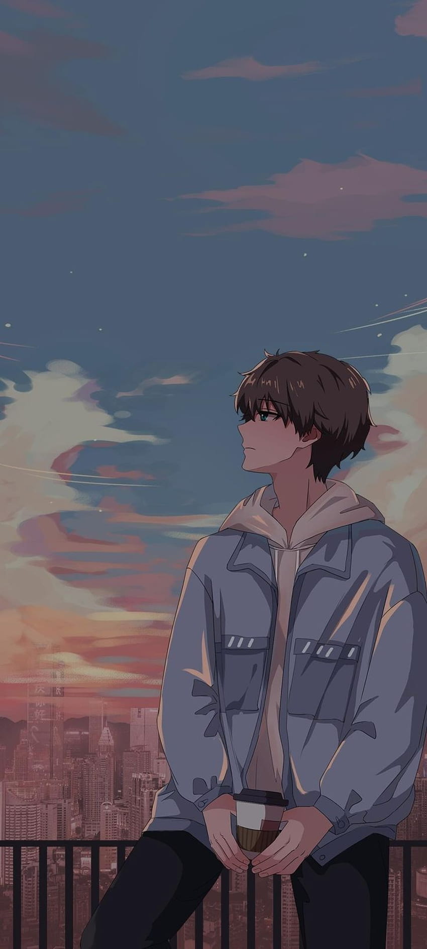 Anime pfp, sky, art, Anime , dp, Anime dp, Anime boy, profile HD phone wallpaper