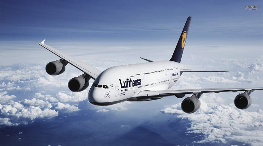 ルフトハンザ エアバス A380, トランスポート, ルフトハンザ, A380, エアバス, 飛行機 高画質の壁紙