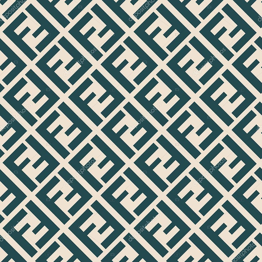 Diseño de logotipo de Fendi de patrones sin fisuras Impresiones listas para textiles de tela - Stock Ph fondo de pantalla del teléfono