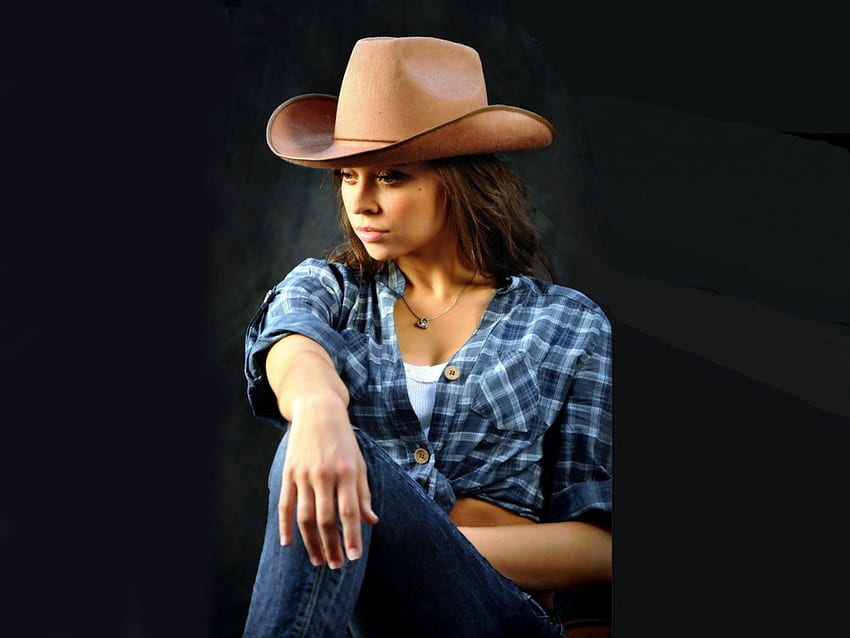Cowgirl, stile, rodeo, divertimento, bello, attori, moda, carino, donne, potrait, modelle, western, cappelli, donne Sfondo HD