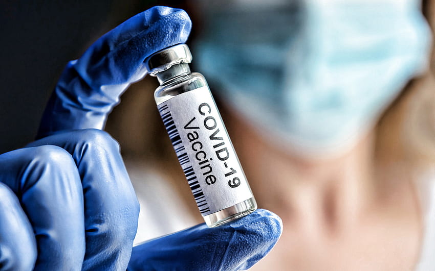 Vaccino Covid-19, vaccinazione, vaccino Covid-19 in mano, vaccino, medicina, vaccino contro il coronavirus, concetti di vaccinazione Covid-19 Sfondo HD