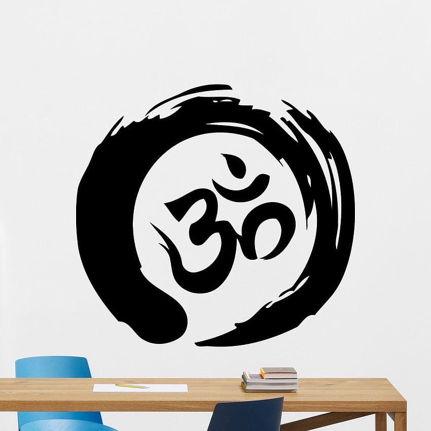 禅サークル ウォール デカール Om シンボル 仏教 ビニール ステッカー - Aum HD電話の壁紙