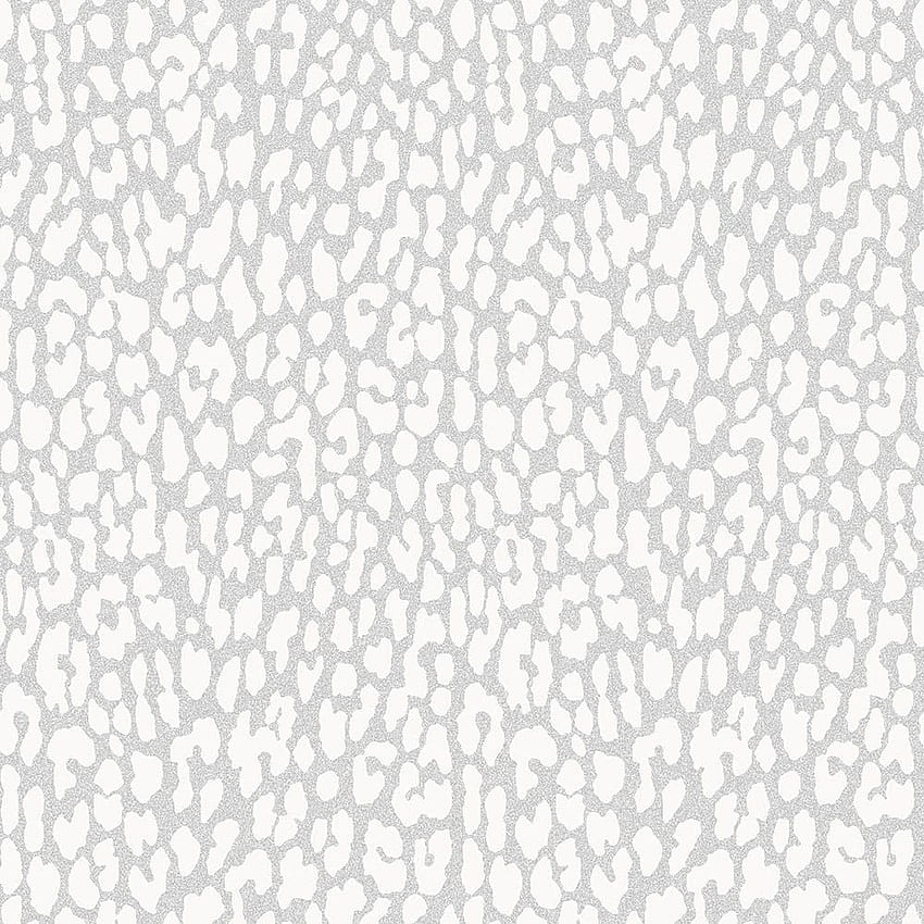 Silver Glitter Leopard Print, Black and White Print HD phone wallpaper