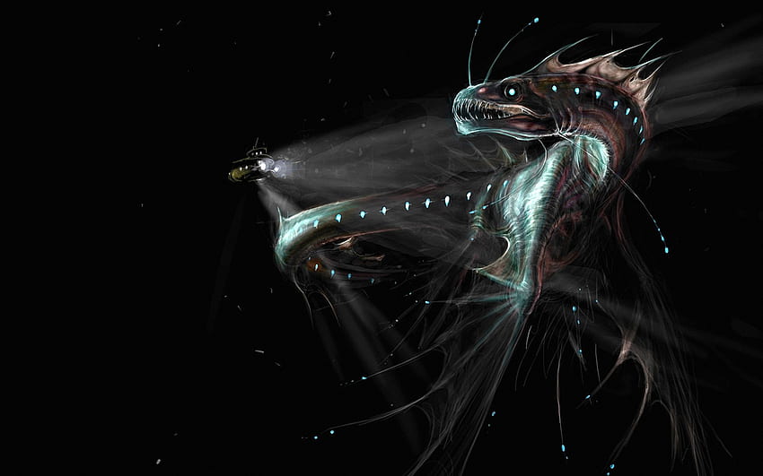 The Ocean is an interesting yet scary place MLP, Creepy Dragon HD wallpaper