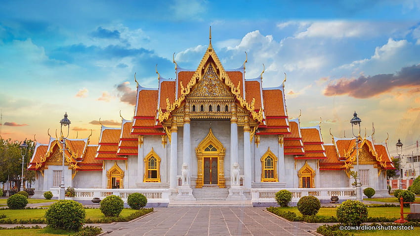 Templos imperdíveis na revista Bangkok, Templo da Tailândia papel de parede HD