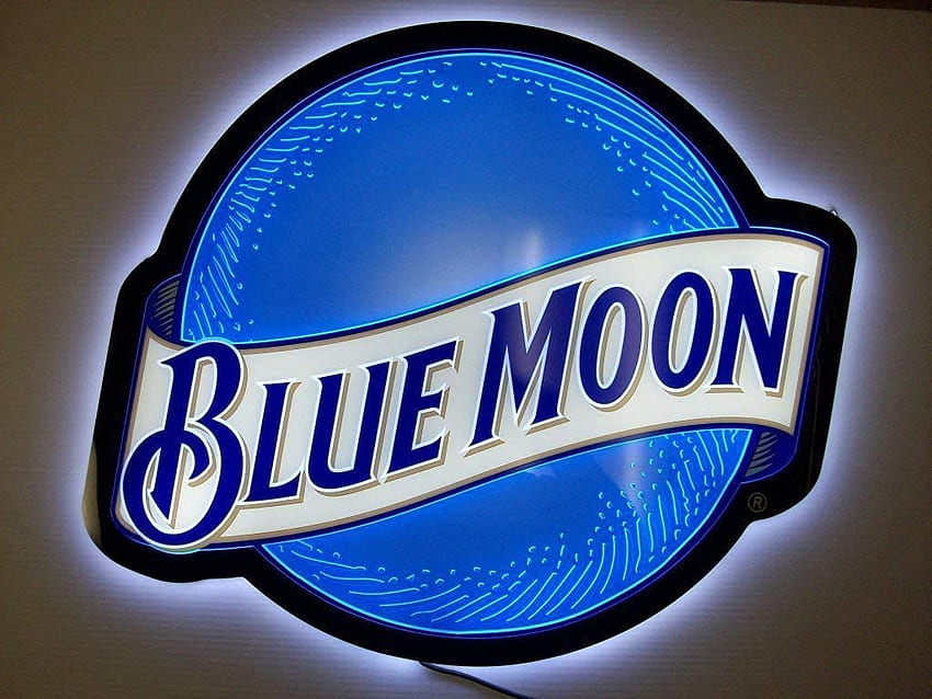 Desung Revolutionary Blue Moon LED Neon Light Sign (múltiples tamaños disponibles) Vivid Printing Tech Design Decorate 3rd Generation LED Sign 20'' LE01L, Blue Moon Beer fondo de pantalla