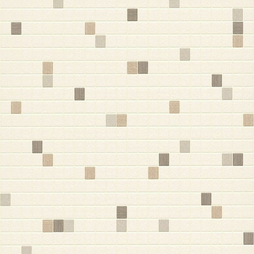 A.S Creation Mosaic Tile Cream Brown Kitchen Bathroom Vinyl 6077 20 HD phone wallpaper