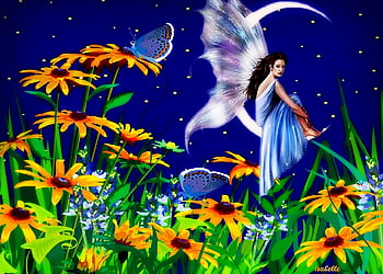 Theres Always A Reason To Dance, fairy, dance, moon, fantasy, dragonfly ...