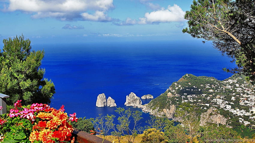 Anacapri Capri Italy Background HD wallpaper
