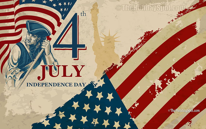 Jour de l'Indépendance (4 juillet), Vintage Holiday Fond d'écran HD