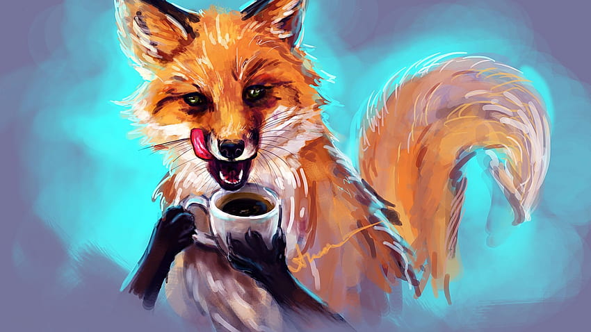 Red Fox Artwork, , , Background, W1sdym, Fox Cool HD wallpaper