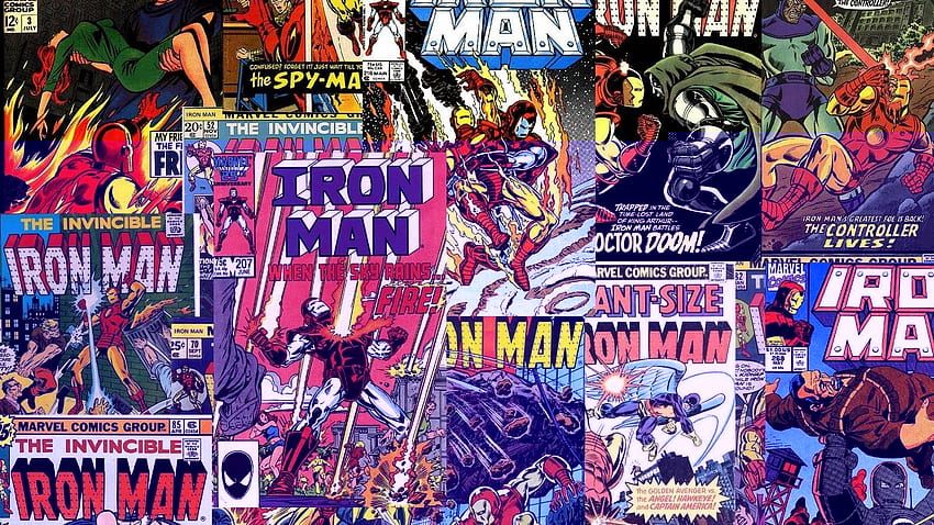 Vintage Comics Iron Man pełny Tapeta HD