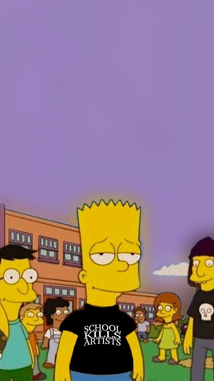 Aesthetic Sad Bart Simpson HD phone wallpaper
