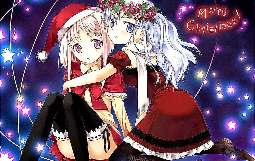 Anime de Noël pour ordinateur. Galerie d'arrière-plan, Anime Girl Christmas Fond d'écran HD