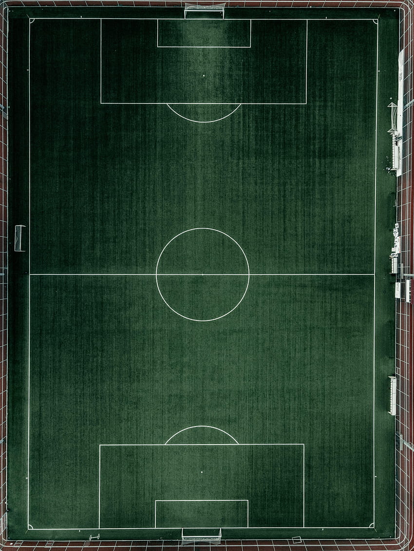 Спорт, Футбол, Изглед отгоре, Тревна площ, Футболно игрище HD тапет за телефон