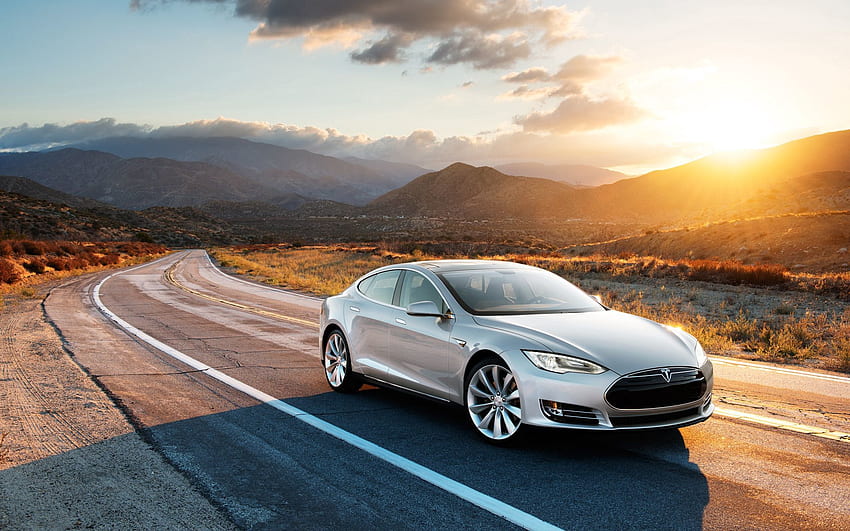 Carros, Grey, Tesla, Tesla Model S, Model S papel de parede HD