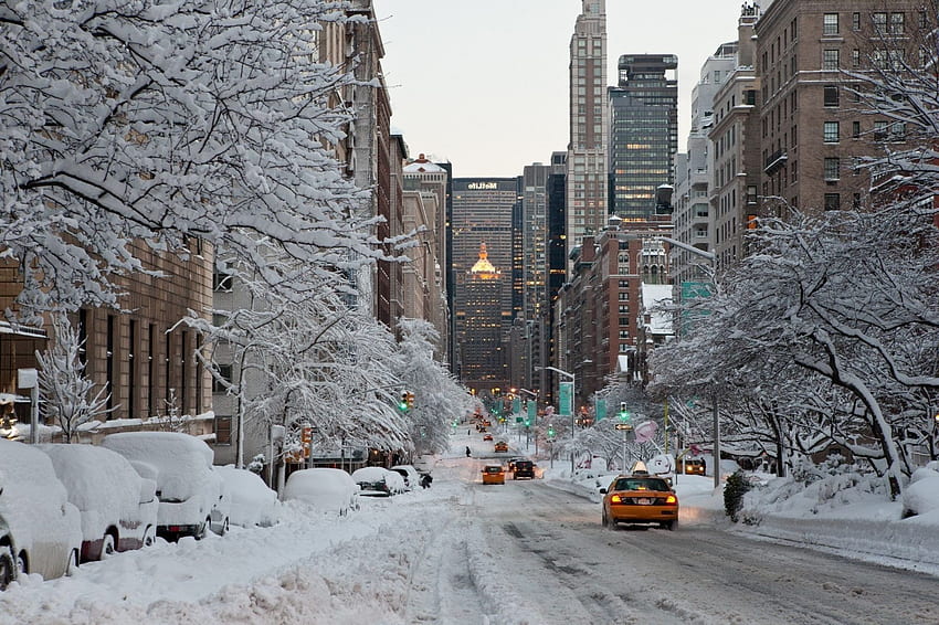 ФОТО НОЧЬ В ГОРОДЕ. Stadt, Winterstadt, Beste Städte, New York City Winter HD-Hintergrundbild