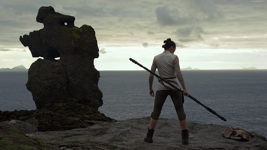 Escena de la película Star Wars The Last Jedi, Jedi gris fondo de pantalla