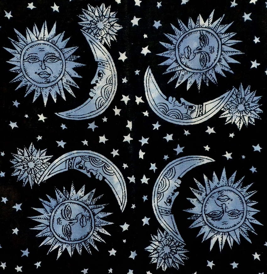 Linda Chaffins On Sun Moon. Art, Tapestry,, Bohemian Sun and Moon HD phone wallpaper
