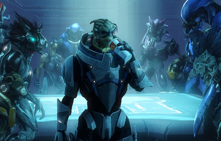 mass effect, halo, crossover, garrus vakarian, turian, covenant for , section игры HD wallpaper