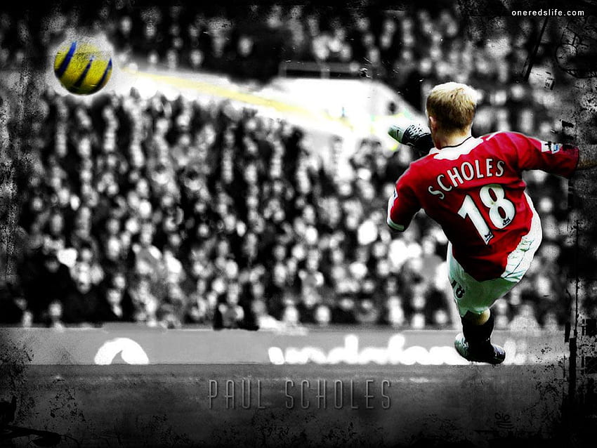 Paul Scholes (10). Manchester United HD wallpaper