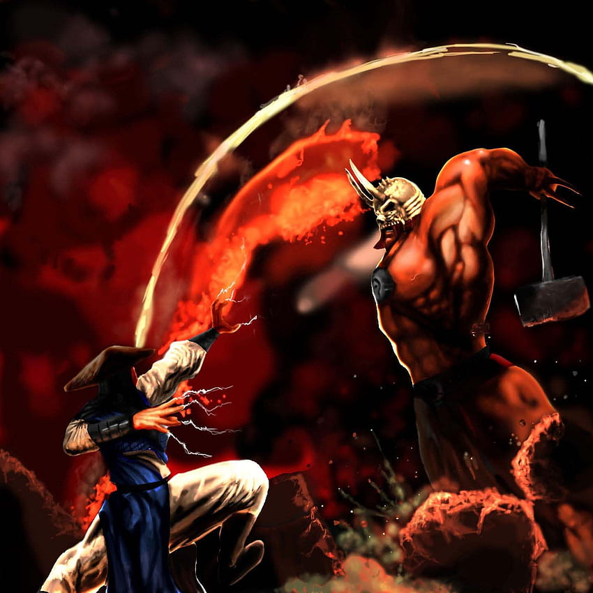 Raiden and Shao Kahn Fanart, Mortal Kombat Shao Kahn HD phone wallpaper