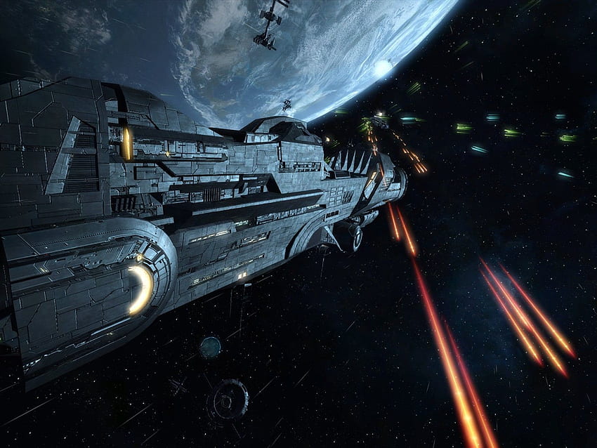 Battaglia spaziale per ricoprirti di gloria. Battaglie spaziali, arte dell'astronave, universo di Stargate, Yavin Sfondo HD