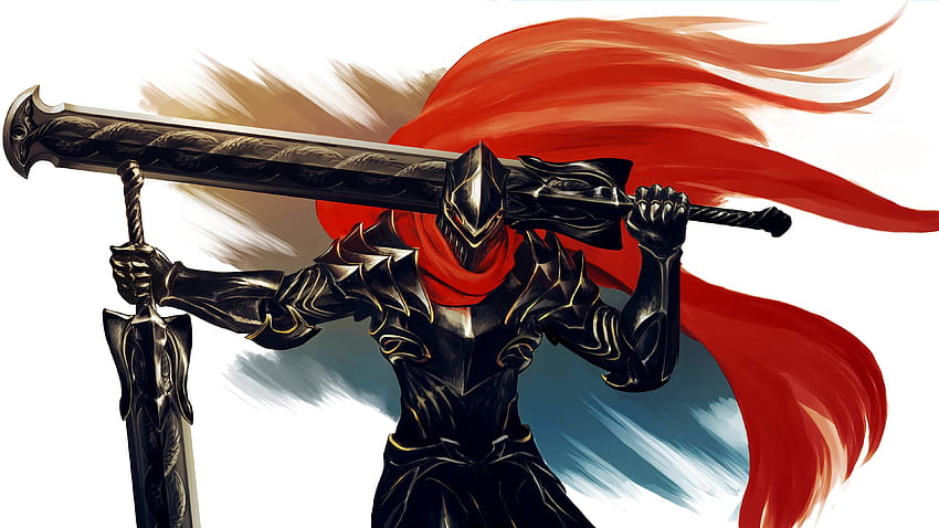 Armadura, espada grande, guerrero, Overlord, anime, arte fondo de pantalla