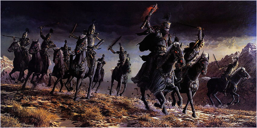 Lord Ariakas y su ejército de muertos vivientes en los libros de Dragonlance fondo de pantalla