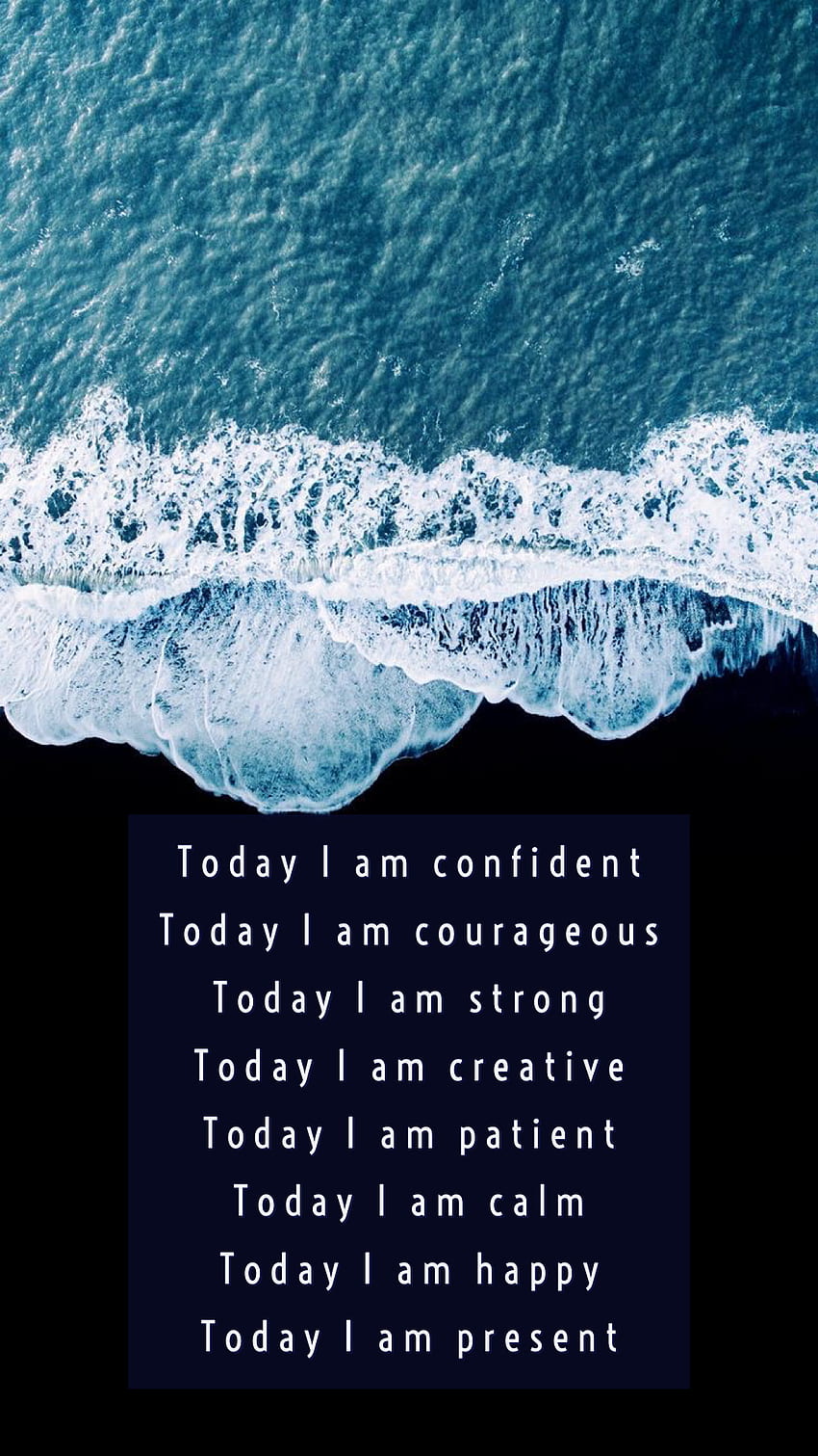 I am...., quote, ocean, affirmation, wave HD phone wallpaper