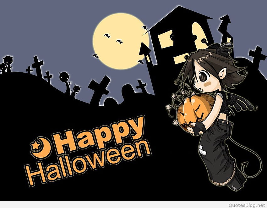 Cute Happy Halloween, Cute Cartoon Happy Halloween HD wallpaper