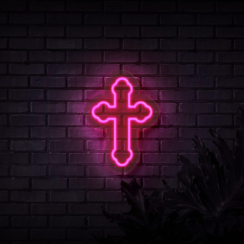 Cross Neon Sign. Sketch & Etch AU HD phone wallpaper | Pxfuel